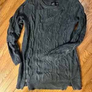Rafaella Charcoal Cable Knit Sweater